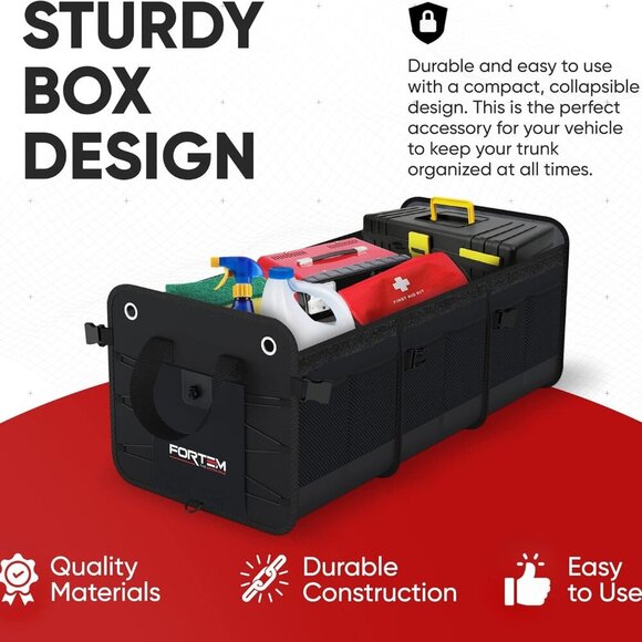 SUV Trunk Organizer, Car Organizer, Collapsible Multi-Compartment Storage Bag fo - Picture 6 of 7